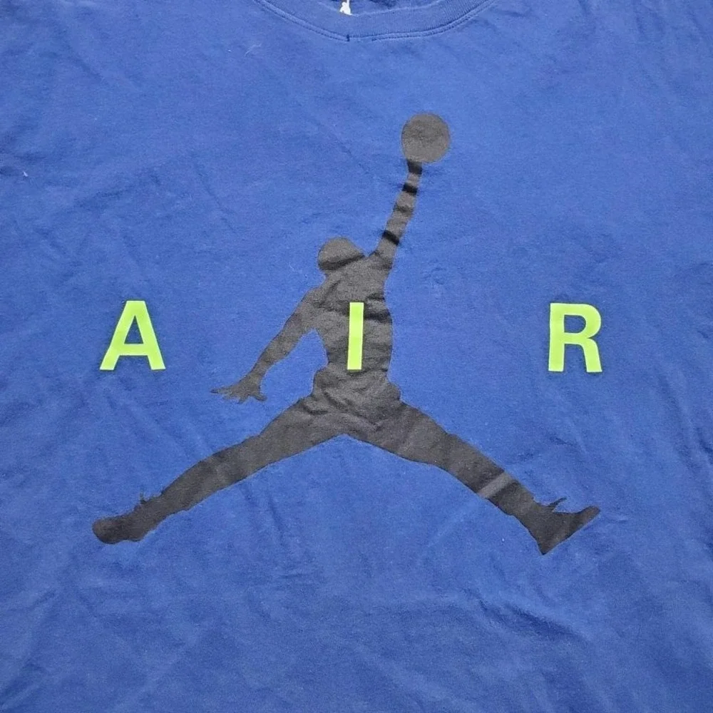 Nike Air‎ Jordan Blue Jumpman Logo Graphic Tee Size 3 XL